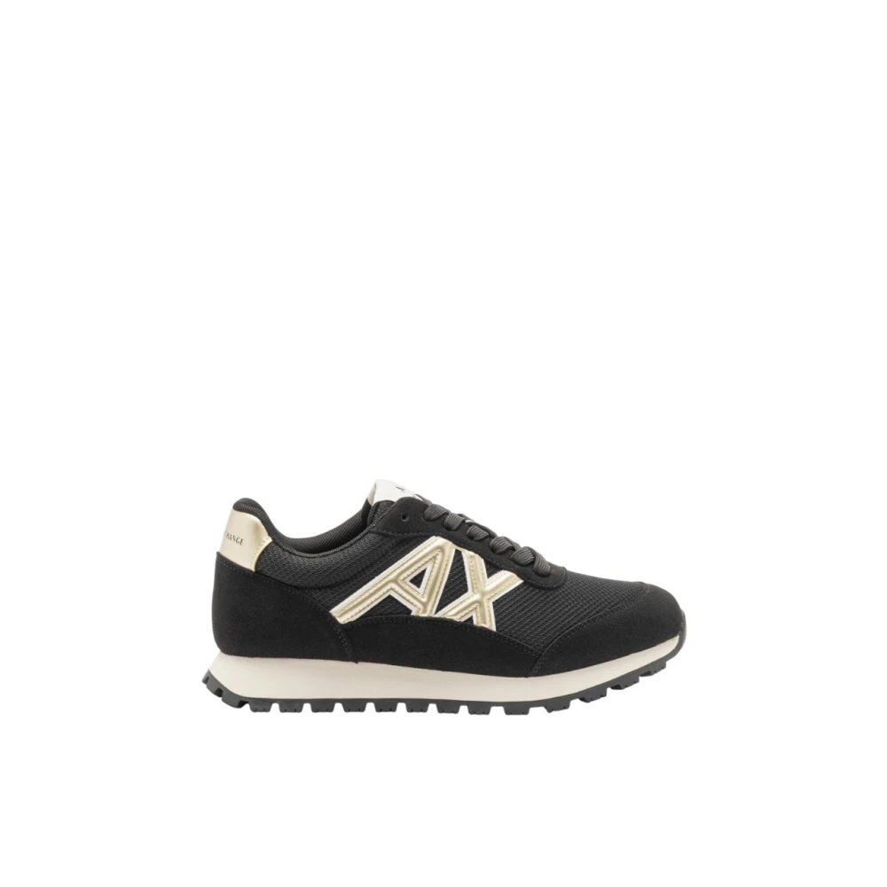 Armani Exchange Women's Black Sneakers, 7 Uk, Trainers