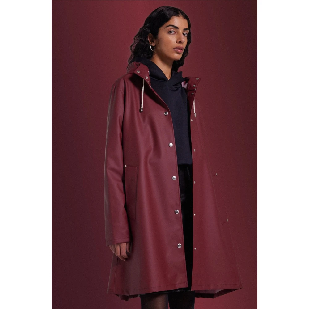 Stutterheim A-lijn Waterdichte Regenjas voor Vrouwen Red Dames