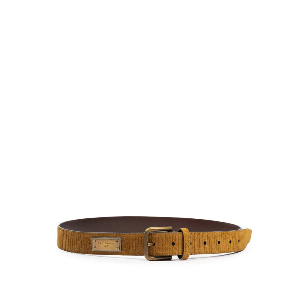Dolce & Gabbana Bruine Leren Riem Brown Heren