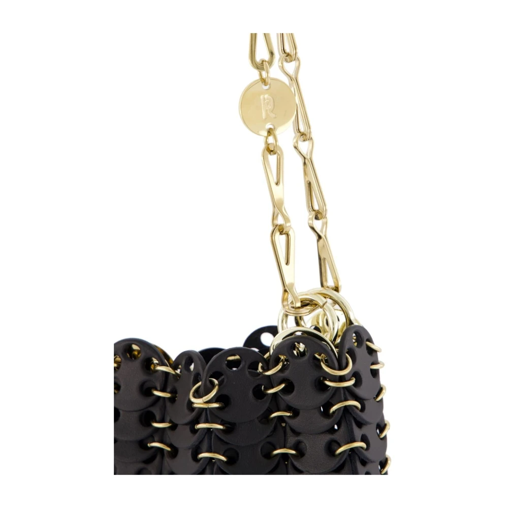 Paco Rabanne Zwart Goud Nano Clutch Black Dames