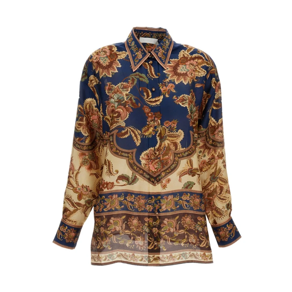 Zimmermann , Shirts, Female, Multicolor, 3XL, Aster Relaxed Shirt