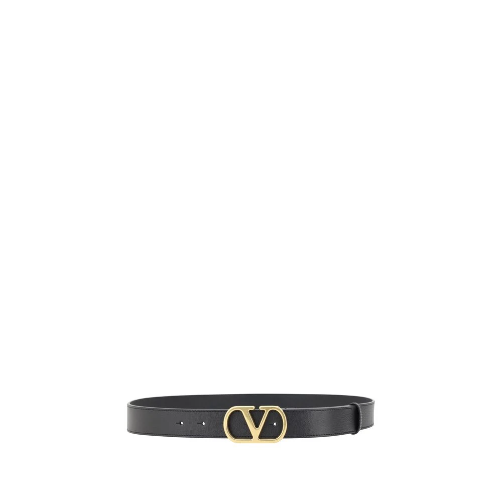 Valentino Garavani VLogo Riem met Contrasterende Gesp Black Dames