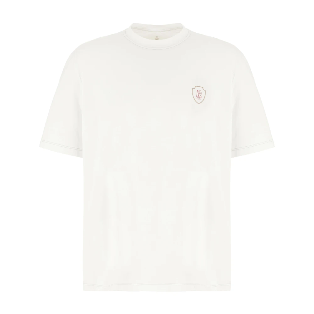 BRUNELLO CUCINELLI Casual Katoenen T-Shirt in Diverse Kleuren White Heren