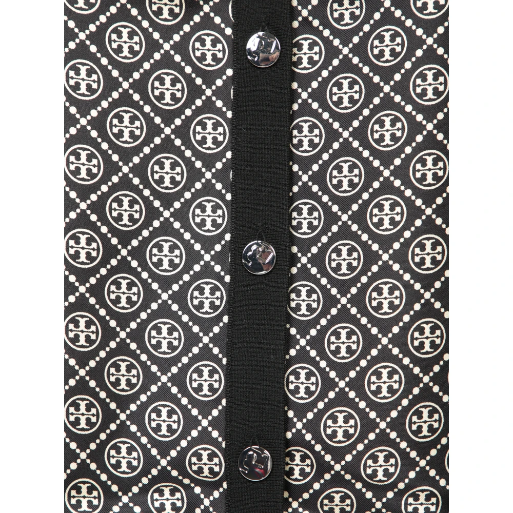 TORY BURCH Zwarte Trui Elegant en Gezellig Black Dames