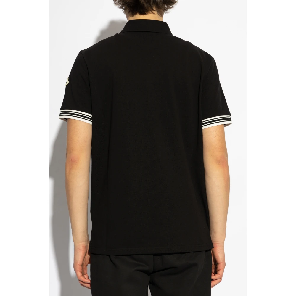 Moncler Polo met logo Black Heren