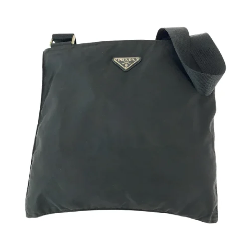 Prada Vintage Pre-owned Canvas prada-bags Black Dames