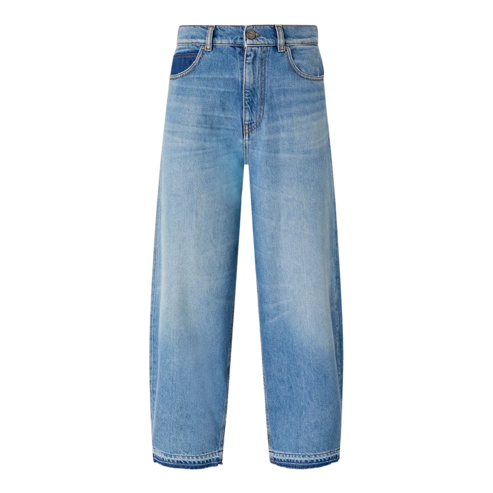 Pinko Women's Blue Loose Fit Jeans, W28, Estelle Egg Straight Jeans