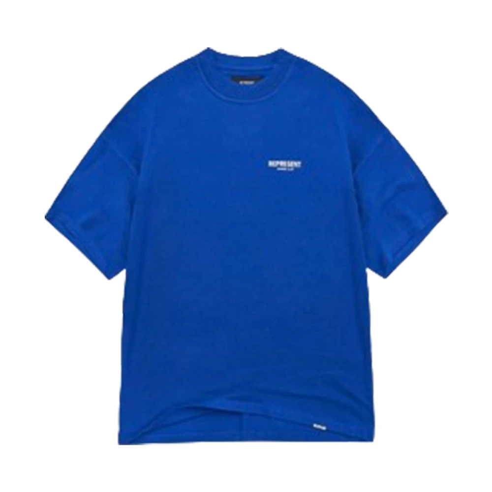 Represent Blauw T-shirt met print op de rug Blue Heren