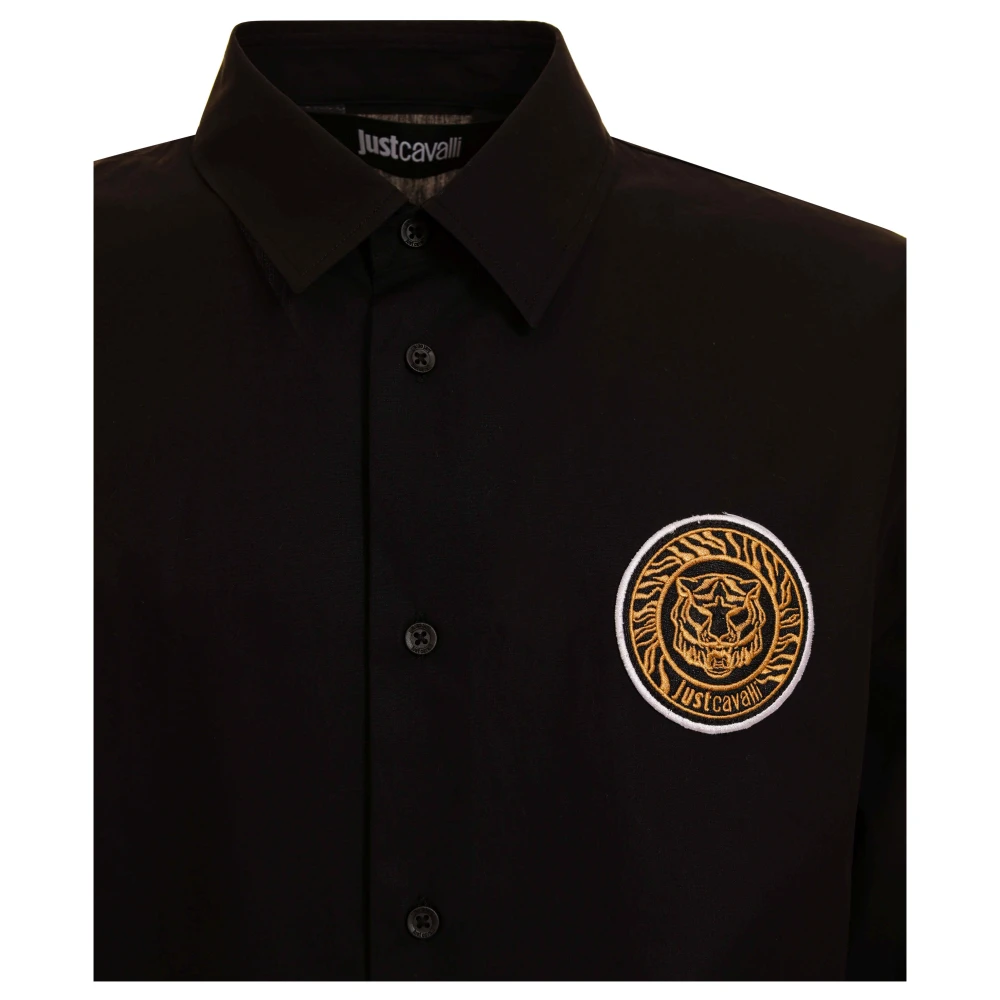 Just Cavalli Zwart Shirt van Cavalli Black Heren
