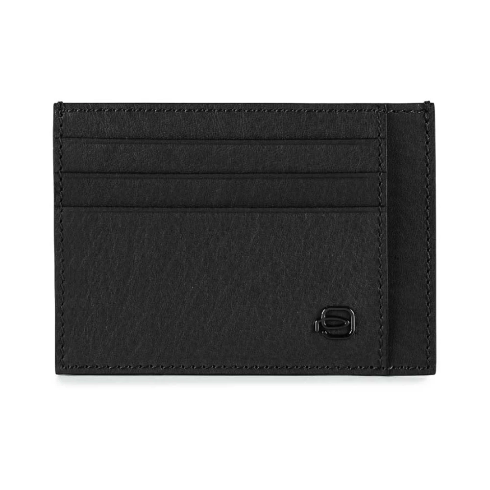 Piquadro Herren Schwarz Schlanke Kartenhalter-Tasche
