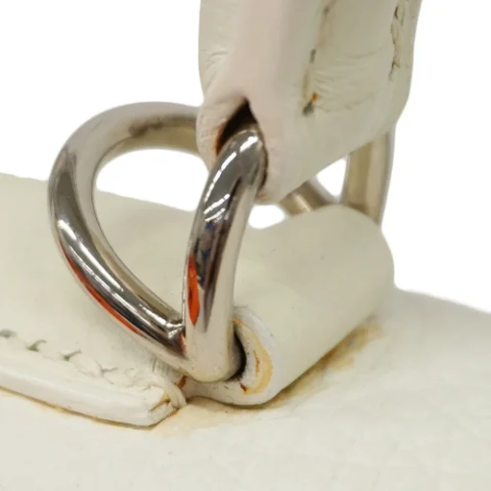 Hermès Vintage Pre-owned Leather handbags White Dames