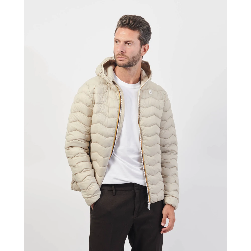 K-way Beige Waterafstotende Jas Beige Heren