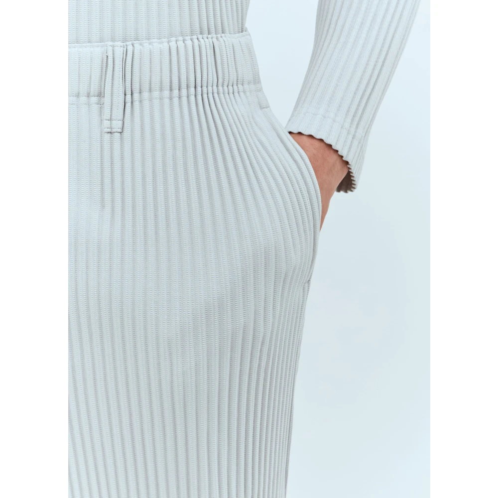 Issey Miyake Gekreukte Broek Gray Heren