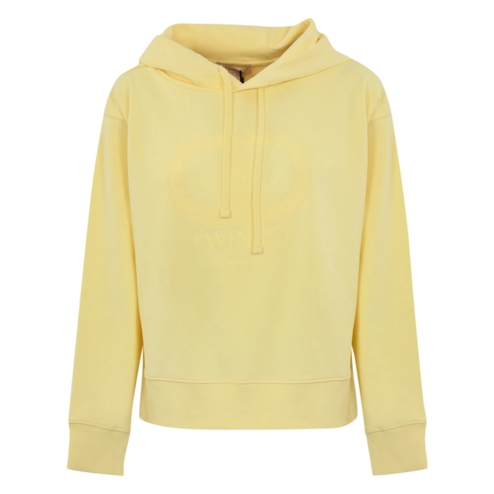 Twinset Bloemen French Terry Hoodies Beige Dames