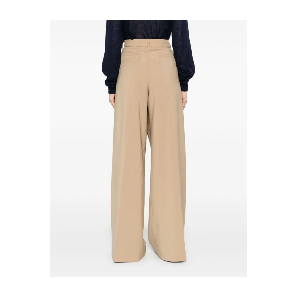 SPORTMAX Wijde Broek Vela 025 Beige Dames