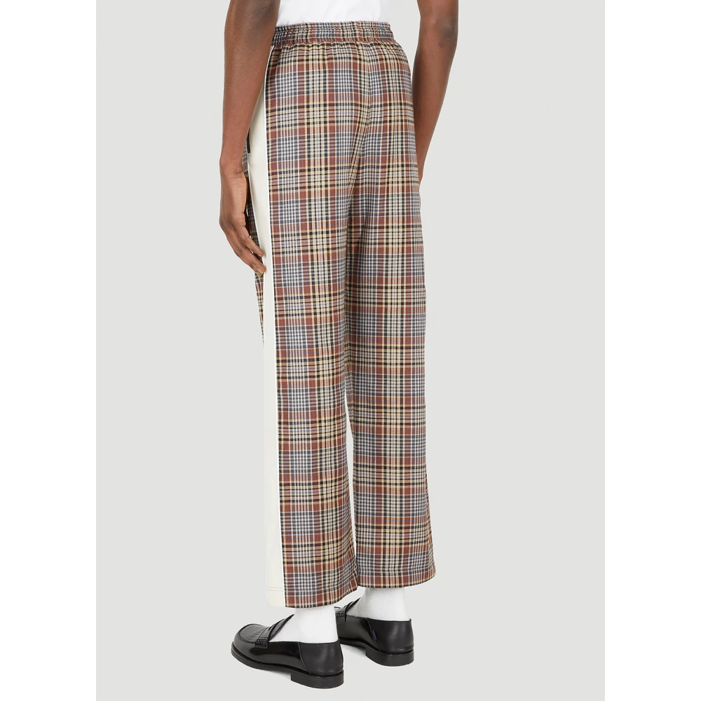 Ahluwalia Geruite Wollen Broek Brown Heren