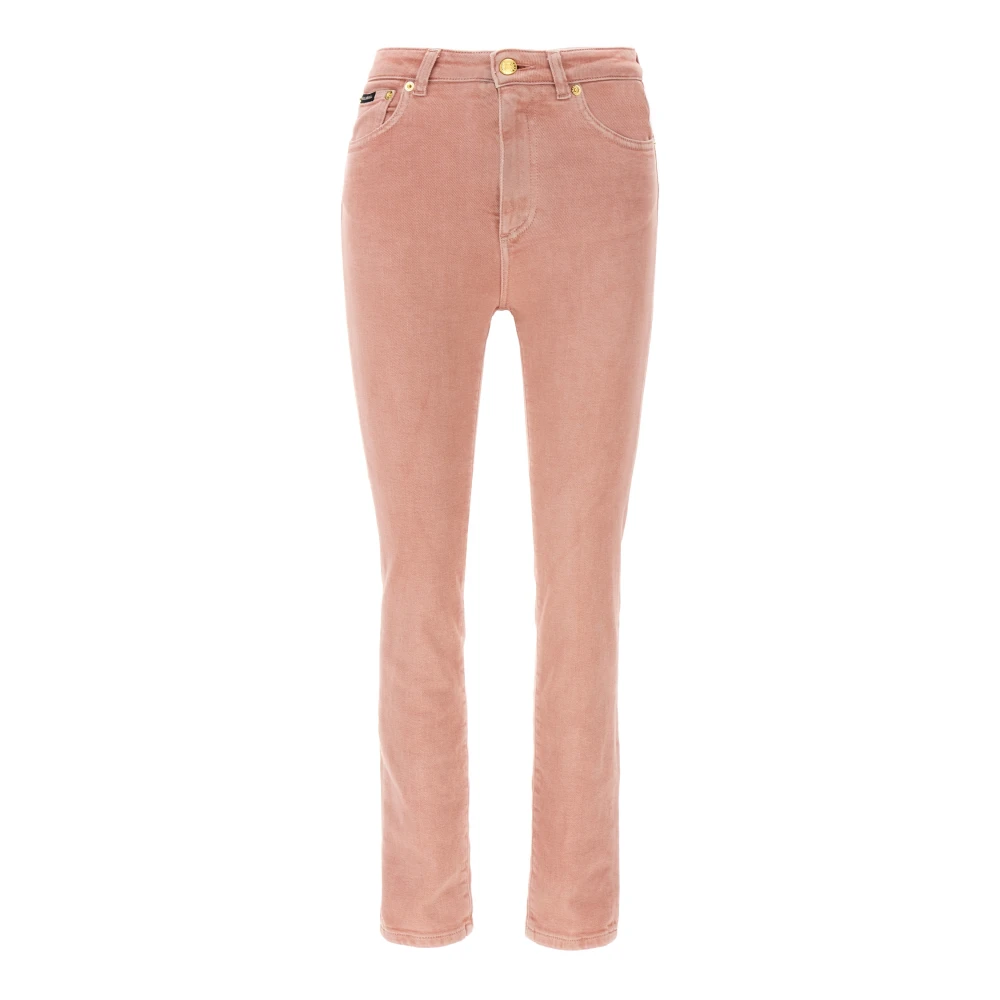 Dolce & Gabbana Women's Pink Skinny Fit Jeans, M, Skinny Denim Jeans