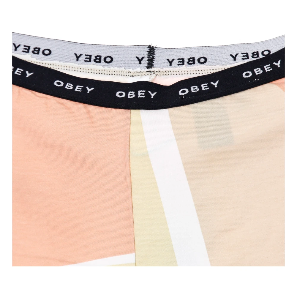 Obey Peach Multi High Waisted Fietsbroek Multicolor Dames