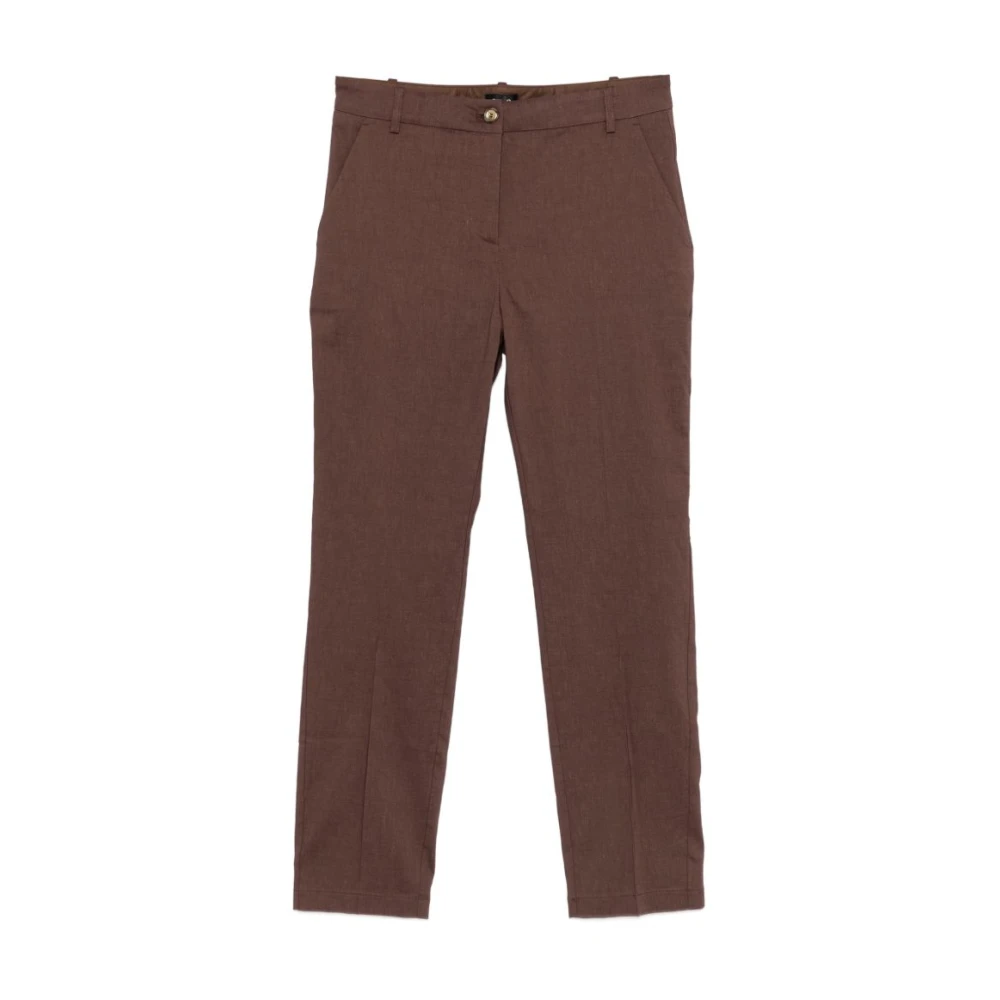 Pinko Women's Brown Slim-Fit Trousers, M, Slim-Fit Trousers