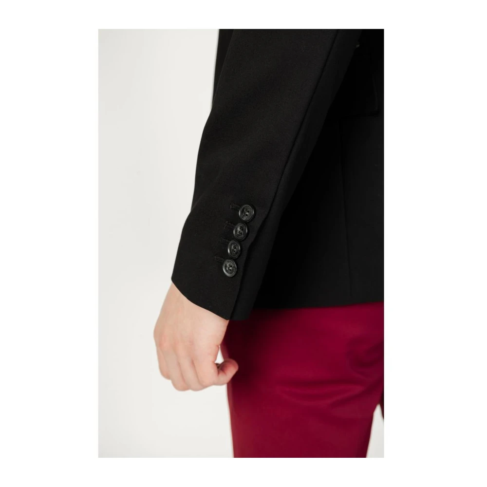 Gianni Lupo Herfst Winter Katoenmix Blazer Black Heren