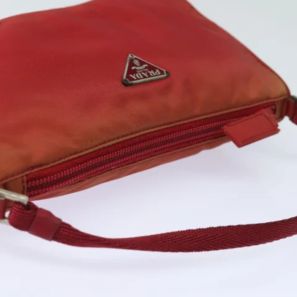 Prada Vintage Pre-owned Nylon pouches Red Dames