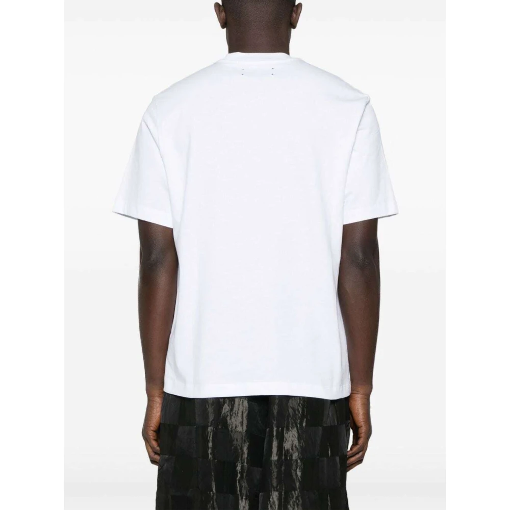 Amiri Witte Logo T-shirt van Katoen White Heren