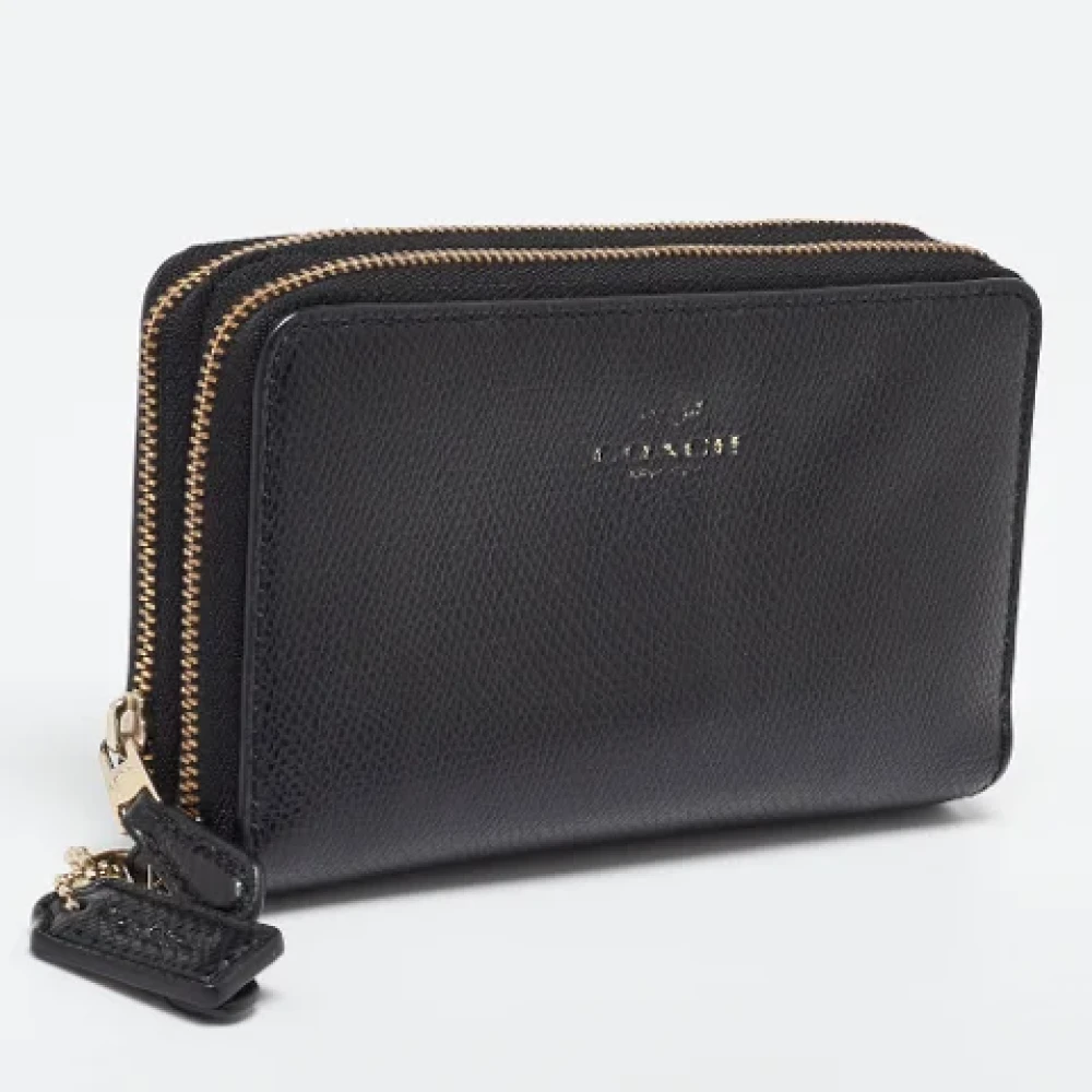 Coach Pre-owned Leather wallets Black Dames
