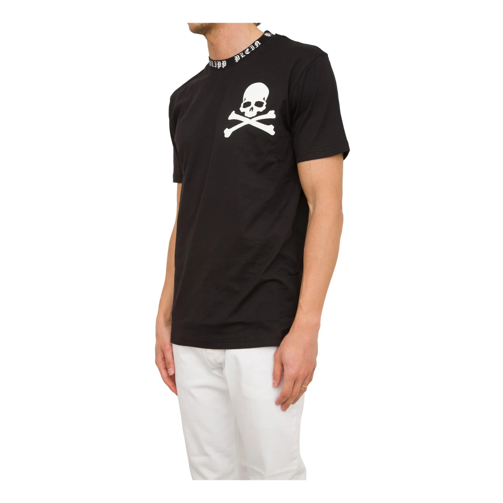 Philipp Plein Skull&Bones Ronde Hals T-shirt Zwart Black Heren