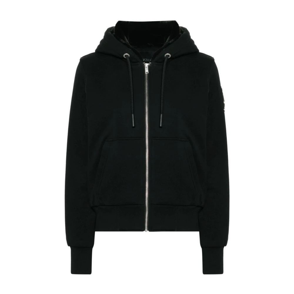 Moose Knuckles Women's Black Cotton Coat With Faux Fur