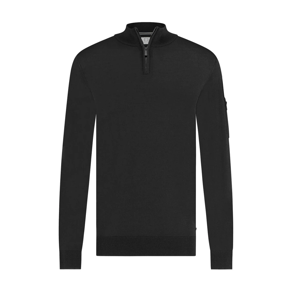 Born With Appetite Race Halfzip Pullover Black Heren