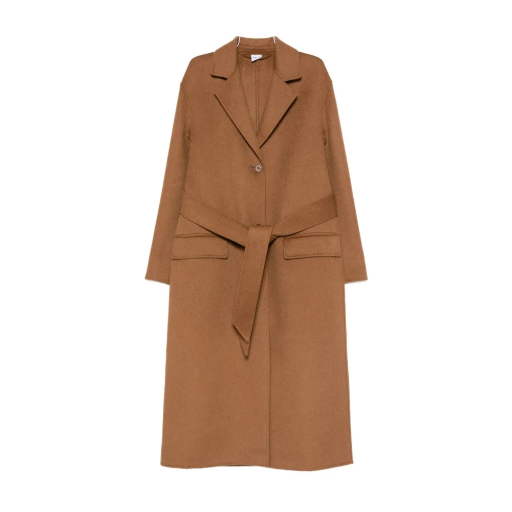 Aspesi Women's Brown Single-Breasted Long Coat