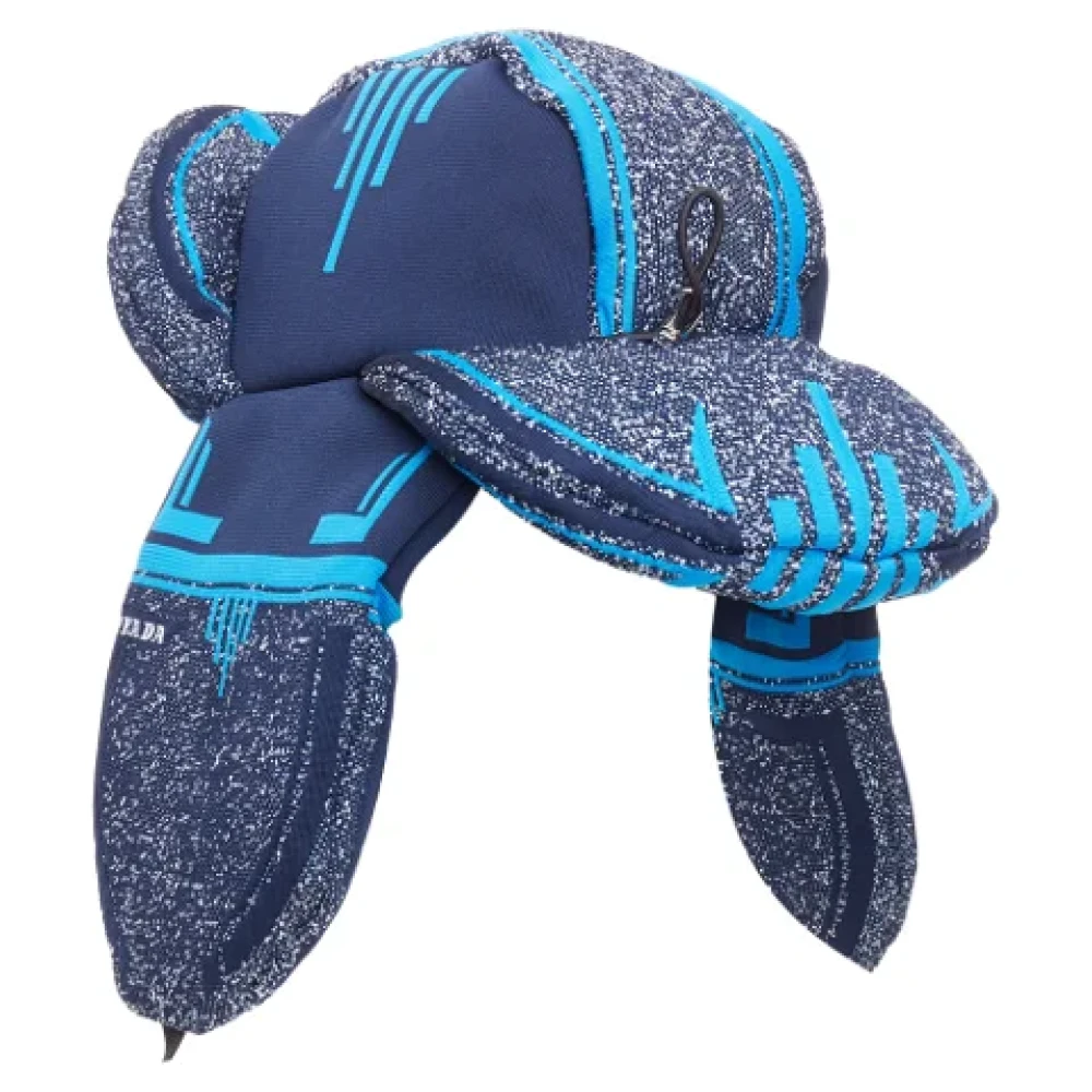 Prada Nylon hats Blue Heren