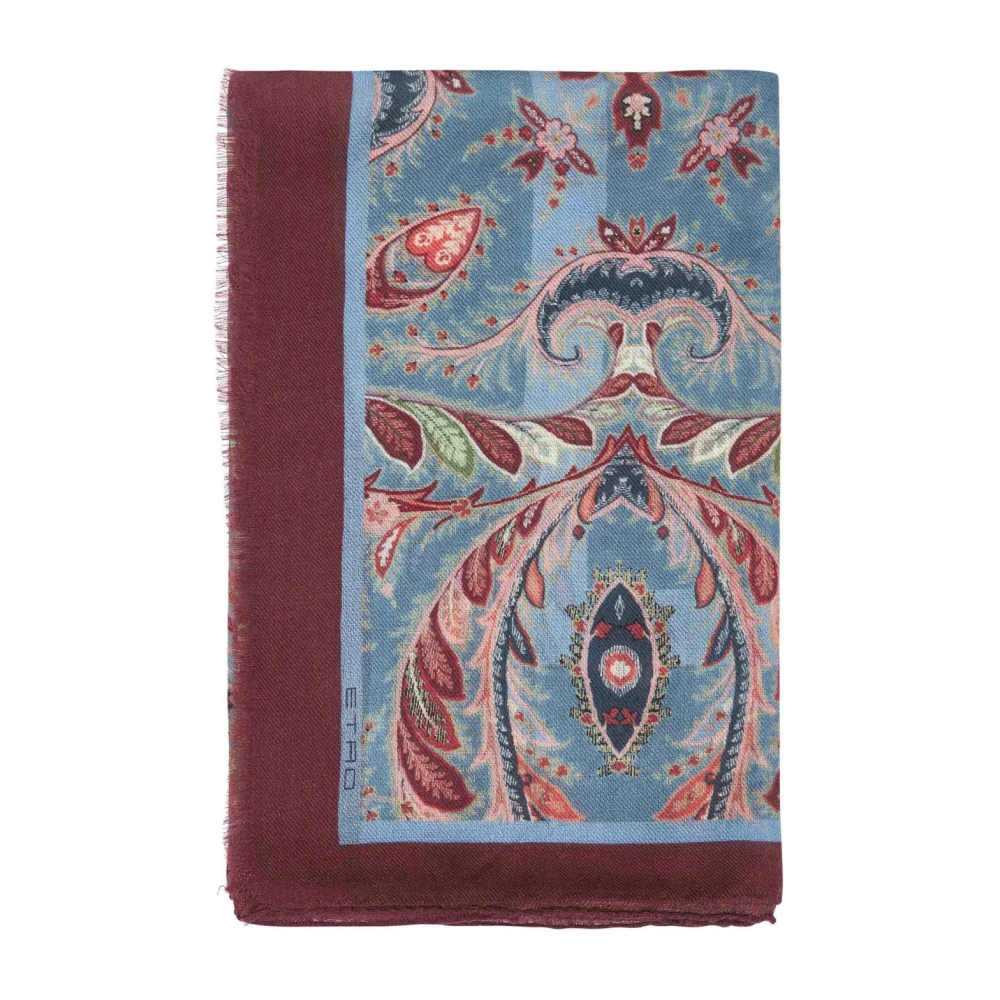 Etro Femme Multicolor Accessoires, E, Taille: One Size Écharpe En Laine Et Cachemire Inspirée Florale