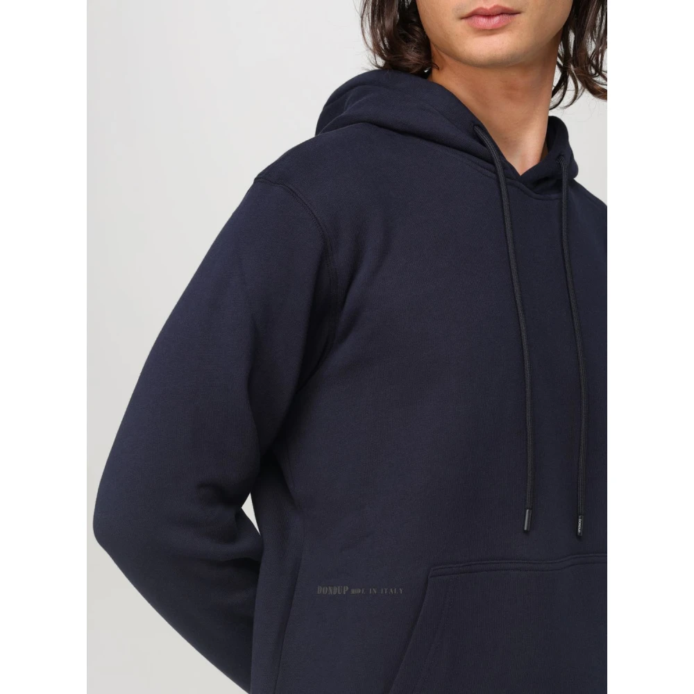 Dondup Basis hoodie Blue Heren