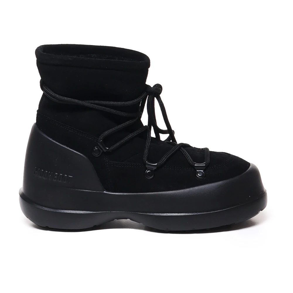 Moon Boot Svarta mockaskor vinterkängor Black, Dam