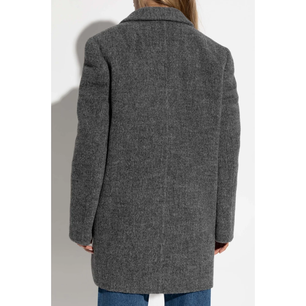 Jil Sander Wollen jas Gray Dames