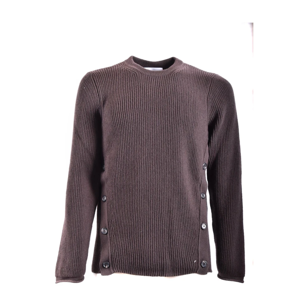 Moschino Men's Brown Round-Neck Knitwear, L, Round-Neck Knitwear