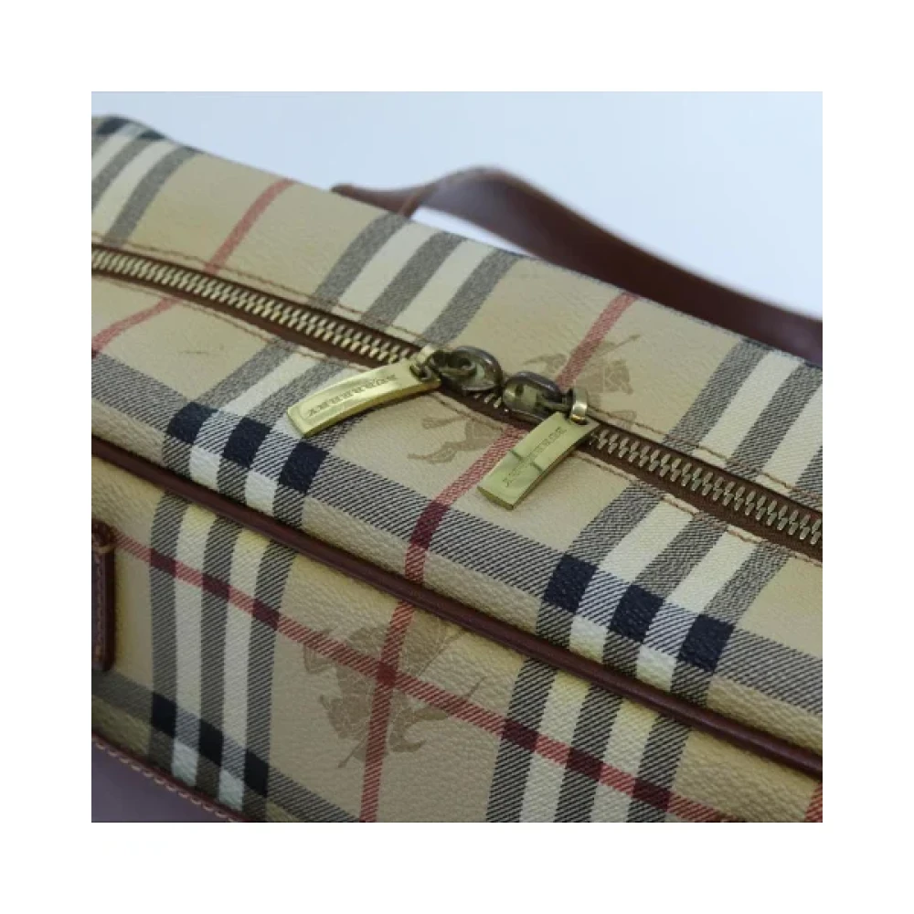 Burberry Vintage Pre-owned Fabric shoulder-bags Beige Dames