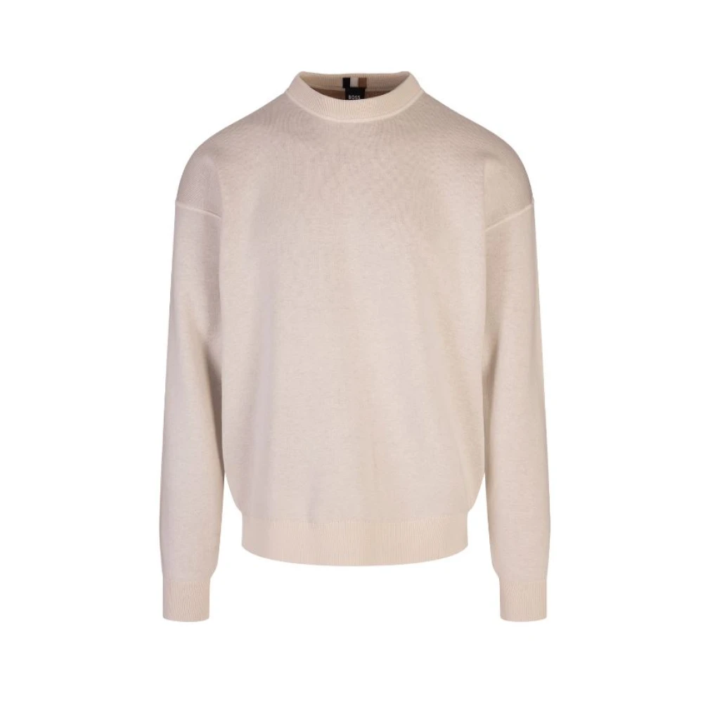 Hugo Boss Beige Crew Neck Sweater Beige, Herr