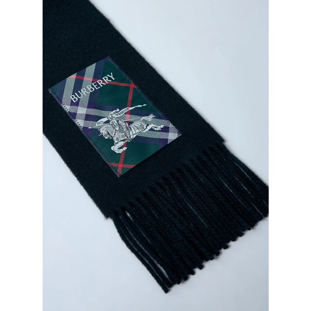 Burberry Kasjmier Check Label Sjaal Black Heren