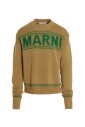pull-en-coton-vert-moutarde-avec-logo