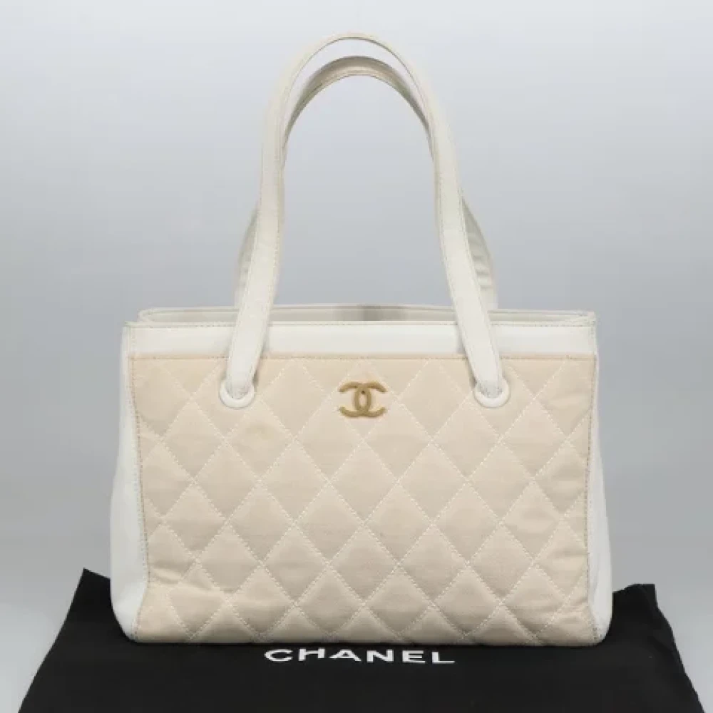 Chanel Vintage Pre-owned Canvas totes Yellow Dames