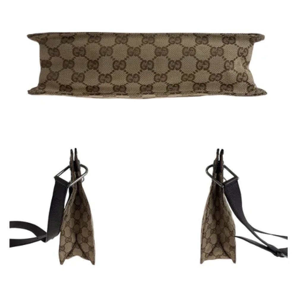 Gucci Vintage Pre-owned Canvas crossbody-bags Brown Dames
