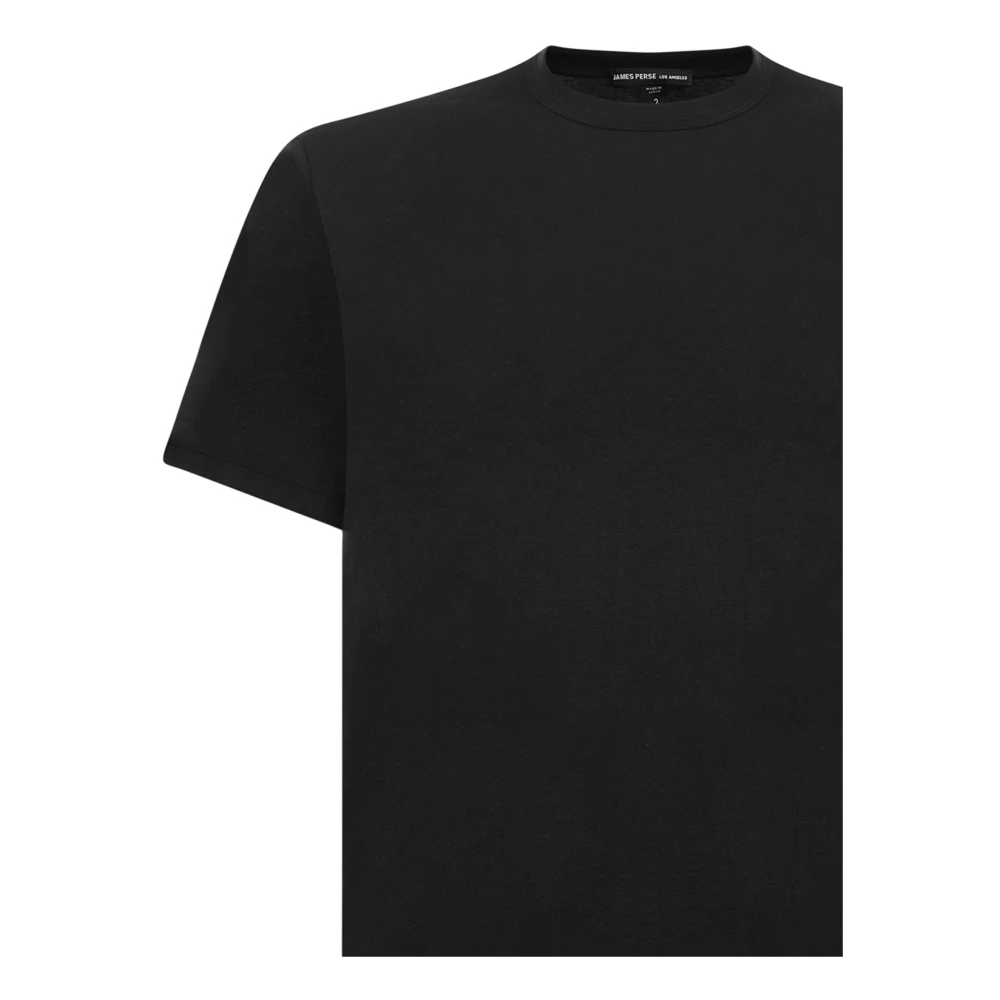 James Perse Zwarte Crewneck T-shirts en Polos Black Heren