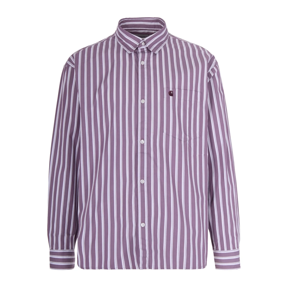 Carhartt Wip Men's Purple L/S Malden Shirt - Casual Shirts - S - Shirts