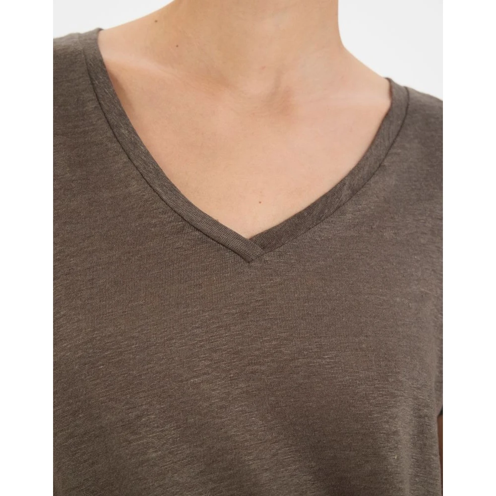 Ines De La Fressange Paris Apolline linnen T-shirt Green Dames