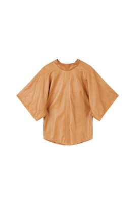 camel-leather-short-sleeve-shirt