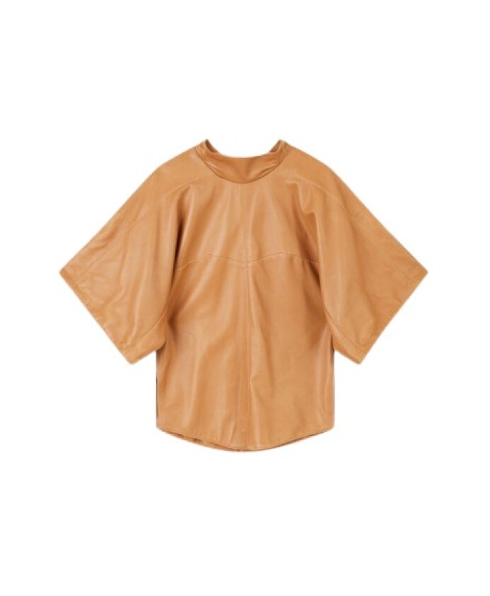 camel-leather-short-sleeve-shirt