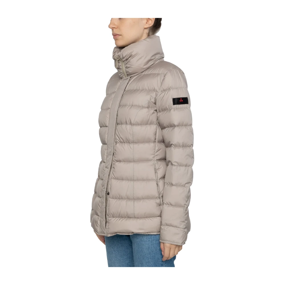 Peuterey Gewatteerde Polyester Parka Jas Beige Dames
