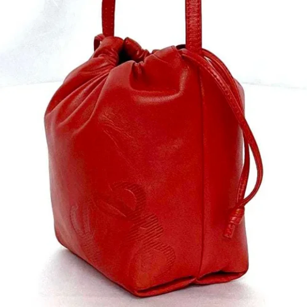 Loewe Pre-owned Leather crossbody-bags Red Dames
